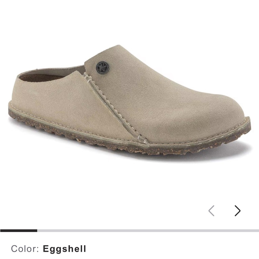 Birkenstock Taupe Suede Slip-On Mule Clogs - Picture 7 of 7